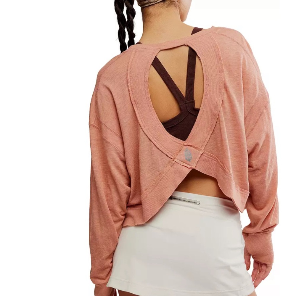 NWT FP Movement My Time Layer Long Sleeve Petal Large